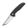 Promocja Flipper Składany Nóż 8CR14Mov Satin Tanto Point Blade Black G10 Uchwyt Ball Łożysko Szybkie otwarte Kieszonkowe noże