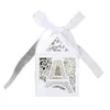 Emballage cadeau 50/100pcs Tour Eiffel Laser Cut Carriage Favors Box Cadeaux Bonbons Boîtes Avec Ruban Baby Shower Mariage Fête D'anniversaire Décoration