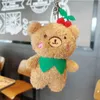 La peluche mignonne de mini lapin de fourrure joue le porte-clés bourré de lapin de pendentif de voiture