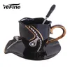 Yefine Diamonds Design Coffee Mug Creative Lovers Lovers Tea Cups 3D Ceramic Mugs с S Scers and Busters Y200106