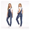 Tute taglie forti da donna Pagliaccetti Strappato Stretch Salopette slim sexy Jeans aderenti attillati Casual Tuta intera in denim da donna Summer Fashion 220826