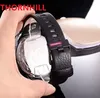 Męski Zegarek Kwarcowy Wielofunkcyjny Multi Strefy Sporty Wojskowe Oryginalna Krowa Włochy Skóra Prezes Dnia Data Szwajcaria Wylądowanie Bling Wristwatches