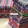 Width Ethnic Bohemian Style Thick Striped Fabric Upholstery Canvas Cotton Fabric Boho Home Decor Fashion Craft Supplies fabrics