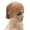 Tinta unita Donne Musulmane Interno Hijab Caps Tubo Islamico Underscarf Bone Bonnet Stretch Fascia Turbante Musulman Femme Head Wraps
