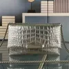 Sacchetta della catena di organizzazione tripletta crocodile in rilievo per piccole borse da donna designer di lusso Crocodile Mini Square Borse