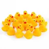 4000pcs/lot Baby Bath Water Toy toys Sounds Mini Yellow Rubber Ducks Kids Bathe Children Swiming Beach Gifts212Y