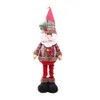 Christmas Trumpe Snowflake Plaid Doll Recenstable Ornamentos criativos do Papai Noel Decorações de Janelas do boneco de neve 2023