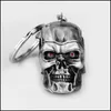 10pcslot Fashion Keyrings Ювелирные украшения Sier Pendant Movie Terminator Skeleton Mask Mask Keychain Key Cleing For Men Car Chain Drop Delive9207767