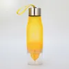 Tazza di limone smerigliato color bottiglia d'acqua creativa Tazza di plastica per frutta pressata regalo di grande capacità