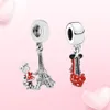 VRAI 925 Sterling Argent Charm Souris Chaussures Pendentif Tour Eiffel Charm Fit Fit Pandora Bracelet Fashion Bijoux Cadeau