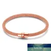 Bracelet à câble monochrome à ressort Simple en acier inoxydable, boucle magnétique élastique, quatre couleurs en option