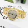 Armbandsur Lace Big Diamond Full Rhinestone Roman Scale Steel Band Ladies Watch Fashion Quartz