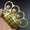 Grenade Clasp Fist Shape Muskmelon Legal Four Tiger Finger Boxing with Car Equipment Hand Brace Ring Defense H2dg