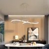 Lampy wiszące nowoczesne światła LED do jadalni do jadalni w salonie gabinet hanging lampa wyposażenie kawa/biały/złoto wykończony