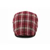 أزياء ربيع الخريف قبعات للرجال قبعات القطن غير الرسمي قبعات Gorras Planas Boinas Plaid Flaid Cap قابلة للتعديل Cap J220722