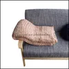 Cobertor grosso tricotado à mão com fios grossos de lã pesada Bky tricô lance quente inverno casa sofá cama lança cobertores entrega direta 20282p