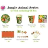 CONUNICO ANIMALJUNGLEテーマジャングルパーティー装飾誕生日ジャングルサファリアニマルキッズパーティー用品使い捨て食器セット200929