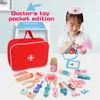 Wooden Prayend Play Doctor Eona Toys for Children Simulation Medicine Stred Trof For Kids Houndge Development 220725