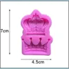 Ny Dining Royal Crown Sile Fandont Mold Silica Gel Mods Crowns Chocolate Molds Candy Mod Wedding Cake Decorating Tools Drop Delivery 2021 B