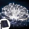 Guirlande solaire féerique 10m 100LED / 5M 50 LED guirlande extérieure étanche lampe solaire de noël pour la décoration de jardin D2.0