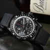 Marque montres de luxe qualité Sport décontracté homme Quartz multi-fonction calendrier Silicone Rel￳gio horloge militaire BR01