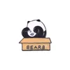 Aangepaste cartoon dierenlegering broche prachtige mooie panda email pin badge kleding accessoires man vrouwen mode email sieraden 1218 d3