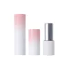 Pacote vazio Gradina de formato redonda de garrafa plástica Lipstick de ímã rosa Tubos vazios Recipiente de embalagem portátil cosmético 12,1mm