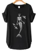 Camiseta con estampado de calavera de sirena para mujer