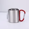 Stainless Steel Party Barbecue Mug Juice Cold Drink Milk Tea Cups Beer Mugs With Carabiner Handle Travel Portable Water Cup BH6515 TYJ