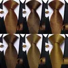 Bow Ties Gold kratę żółta dla mężczyzn o szerokości 8 cm Business Wedding Party Męski szyja krawat chusteczki mankiety codzienne zużycie fahsion cravat donn22
