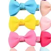 Inch Popular Mix color Small Grosgrain Ribbon Bows Hairgrips Children Bowknot Hair Clips Kids Accessories