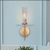Wall Lamp Home Deco El Supplies Garden Beiaidi American Golden Glass Led E27 Living Room Project Light Sconces Post Modern Bedroom Bedside