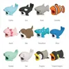 Cable Protector Winder For USB Charging Data Cables Wire Protection Protect Case Cartoon Cord Protectors Organizer Fit iphone cables cover wholesale 32 ainimals