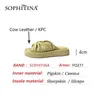Sophitina Summer Slipper Solidne swobodne wygodne letnie plisowane slajdy stylowe na zewnątrz słodkie buty dla kobiet fo271 210513