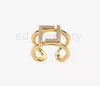 2022 Designer D spiral ring women MIDI ring classic luxury design jewelry women's gold and silver will never fade 1.235