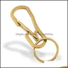 Party Favor Event Supplies Festive Home Garden Newheavy Duty Keychain Stainless Steel Black Gold Carabiner Car For Men Women Fashion Jewel