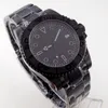 Нарученные часы вторые руки Япония 24 драгоценности nh35a sub subling mens watch 40 -мм юбилейный/устричный стальной браслет черный синий склон вставка