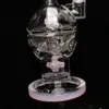 Narghilè Color Skull Prec Glass Bong Dab Rig Smoking Pipe Recycler Oil Rigs con 1 ciotola trasparente