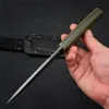 Couteau droit de survie de haute qualité 539GY DC53 Titanium Coating Drop Point Blade Full Tang G10 Poignée Couteaux à lame fixe avec Kydex