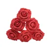 Dekorativa blommor kransar 25/50 st 7cm konstgjorda pe skum rose brudbuketter för bröllop utomhus hemfest dekorationer diy scrapbook s