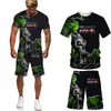 Letni dres dla mężczyzn T-Shirt Short Suit do joggingu 3D Bull Sports Outfit Wysokiej jakości moda streetwearu luźne ubranie 220622