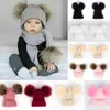 Bebek Caps Erkek Şapkalar Şapkalar Aksesuarlar Toddler Çocuk Kız Boy Bebek Bebek Kış Sıcak Tığ Örgüsü Şapka Kürk Toplar Beanie Cap GC1007