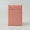 Uchwyty karty Prosty mody Paszport Paszport Różowy Travel Pu skórzane portfele Portfely Solid Girls Chroń kieszonkowy