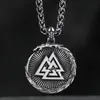 Pendant Necklaces Men's Nordic Viking Pattern Knot 316L Stainless Steel Necklace 2022 Charm Jewelry GiftPendant