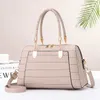 Female Tote Bags Fashion Boston Handbags Designer Shoulder Bag PU Leather Crossbody Messenger Purse Large Capacity Strip Totes Lady Causal Outdoor Packs 6colors