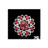 Pinos broches de natal j￳ias de j￳ias estilos de strass preto pinos de festa de cristal diamante para mulheres hjewelry gota entrega dhhgm