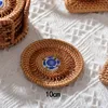 Vietnam Rattan Mats coasters Natural Color Heat insulation anti slip Tablemat with Holiday Christmas Kitchen Table Mat Round Woven Placemats