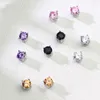 Clip-on & Screw Back Fashion Simple Magnet Earrings Round Dazzling Crystal Zircon Non Perforated Jewelry For Men / Women Punk Personality Ac
