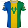 SAINT VINCENT ET LES GRENADINES t-shirt bricolage gratuit sur mesure nom numéro vct T-Shirt drapeau de la nation vc pays imprimer po vêtements 220702