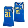 NCAA UCLA BRUINS 농구 대학 JRUE 휴일 저지 21 Reggie Miller 31 Bill Walton 32 Russell Westbrook 0 스포츠 블루 화이트 팀 레트로 대학 통기성 남자